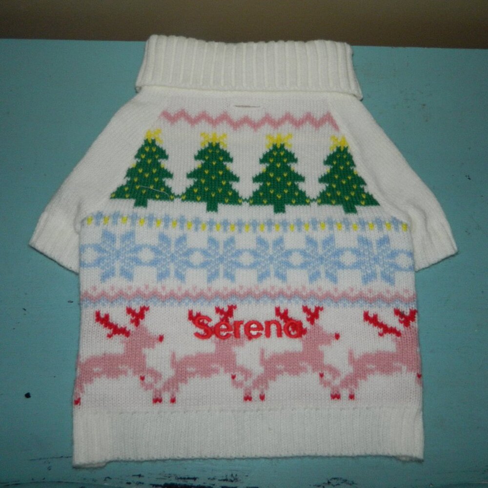 Mark & Graham Fair Isle Christmas Dog Sweater "Serena" Sz L (FF-25)